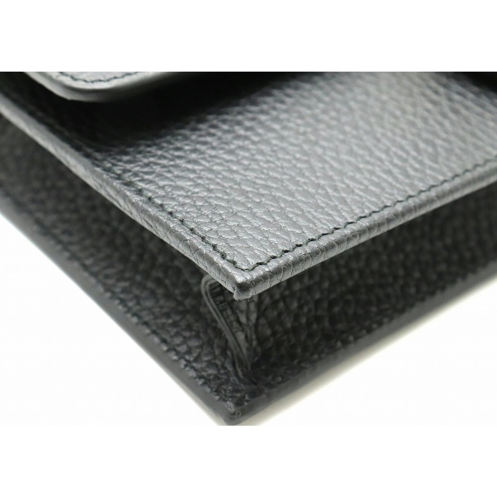 Gucci Interlocking Logo Embossed Leather Chain Wa… - image 3